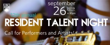 Call for Performers and Artists at Resident Talent Night 2019!